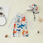 Jumpsuit Children's Swimsuit Hat Polyester - Cindi Book