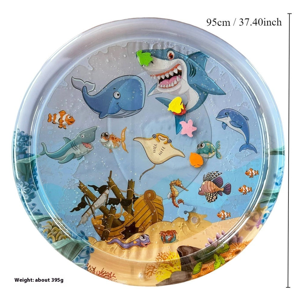 Children's Inflatable Marine Animal Racket Water Cushion Baby Crawling Racket Water Bag Racket Water Cushion Climbing Pad - Cindi Book