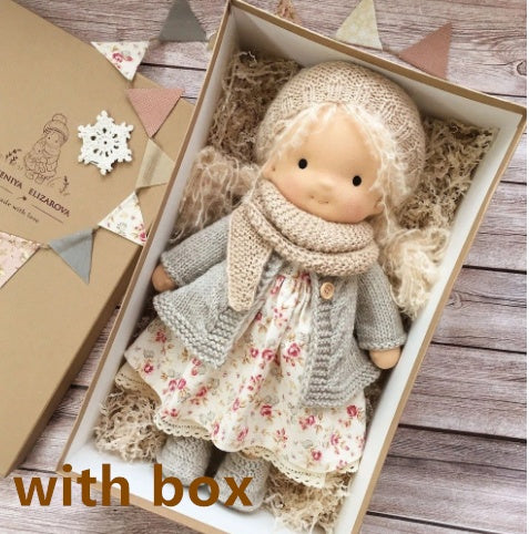 Handmade Plush Doll Golden Curly Girl Finished Product - Cindi Book