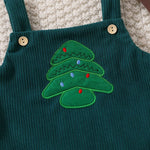 Santa Claus Christmas Tree Girls' Christmas Triangle Rompers - Cindi Book