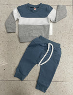 Boy's Three-color Stitching Long Sleeve Trousers Suit - Cindi Book