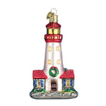 Old World Christmas Lighthouse Ornament - hand-blown glass Christmas tree ornament (view 3)