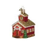 Old World Christmas School House Ornament - hand-blown glass Christmas tree ornament (view 4)