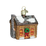 Old World Christmas Log Cabin Ornament - hand-blown glass Christmas tree ornament (view 3)
