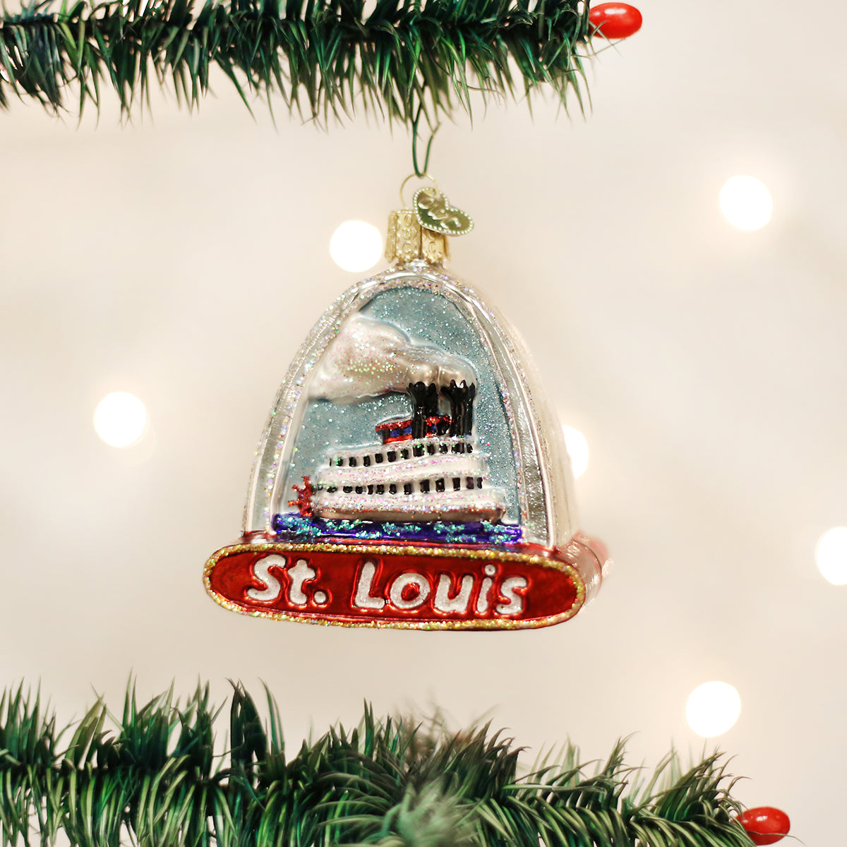 Old World Christmas St. Louis Arch Ornament - hand-blown glass Christmas tree ornament