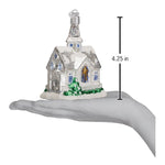 Old World Christmas Sparkling Cathedral Ornament - hand-blown glass Christmas tree ornament (view 7)