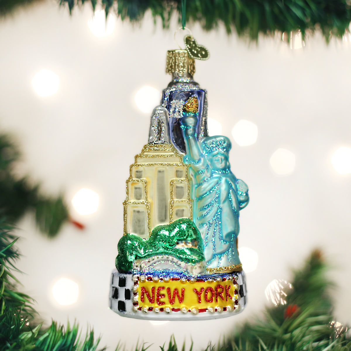 Old World Christmas New York City Ornament - hand-blown glass Christmas tree ornament