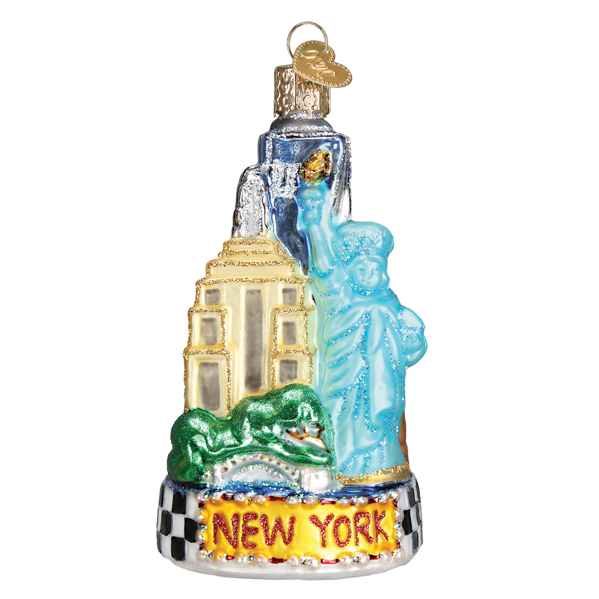 Old World Christmas New York City Ornament - hand-blown glass Christmas tree ornament (view 3)