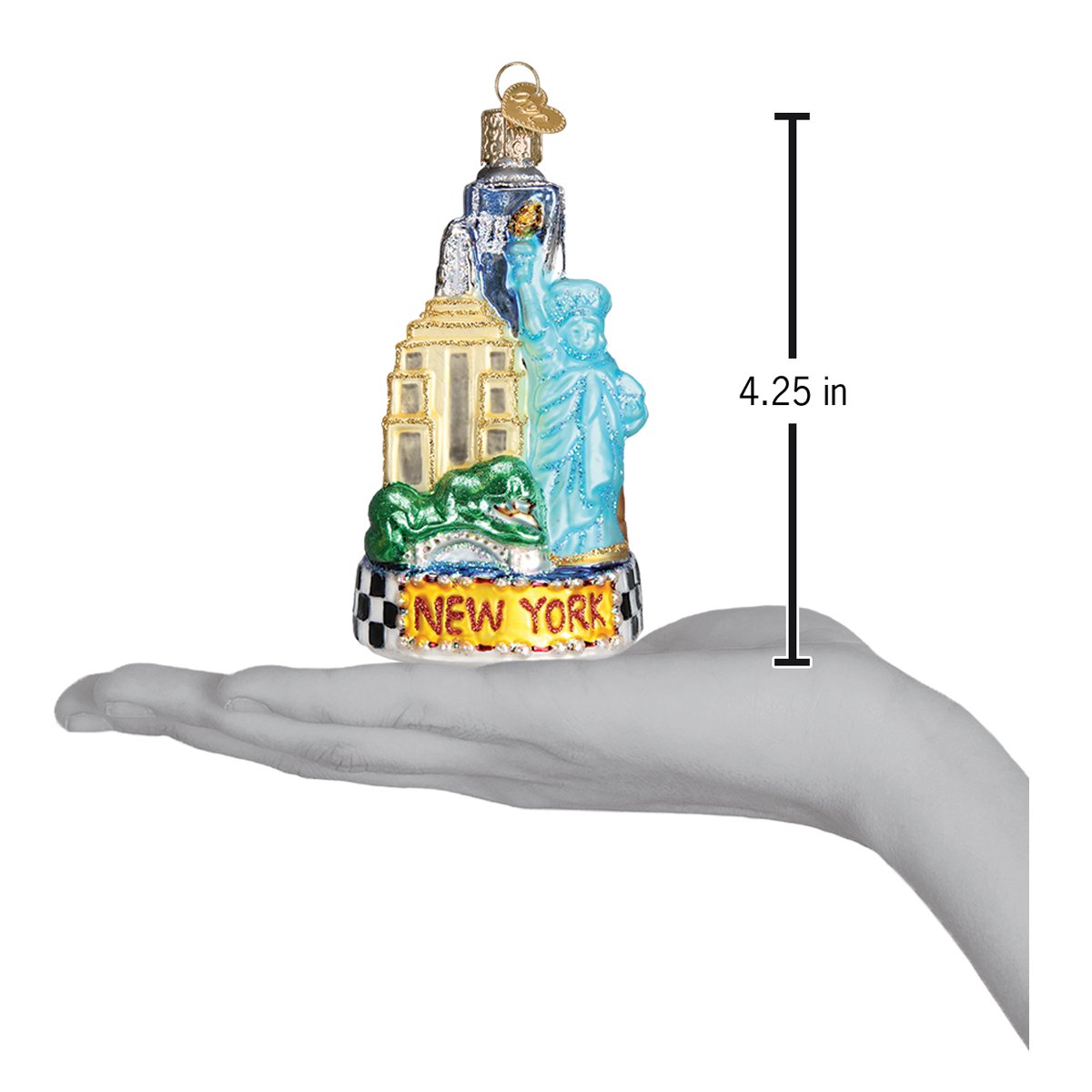 Old World Christmas New York City Ornament - hand-blown glass Christmas tree ornament (view 6)