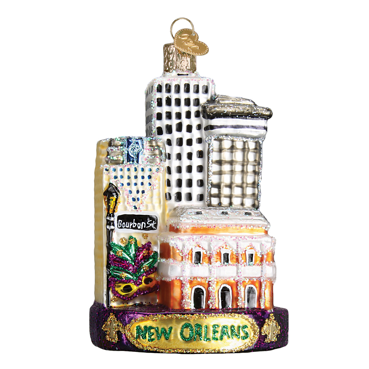 Old World Christmas New Orleans Ornament - hand-blown glass Christmas tree ornament (view 3)