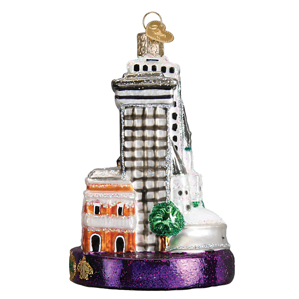 Old World Christmas New Orleans Ornament - hand-blown glass Christmas tree ornament (view 5)