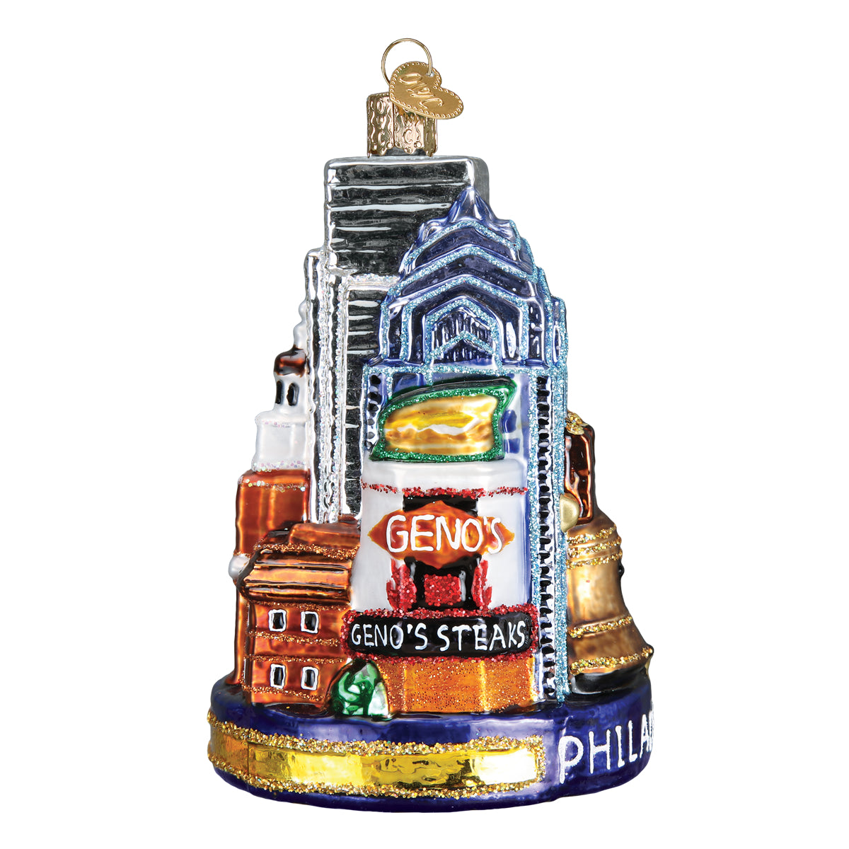 Old World Christmas Philadelphia Ornament - hand-blown glass Christmas tree ornament (view 5)