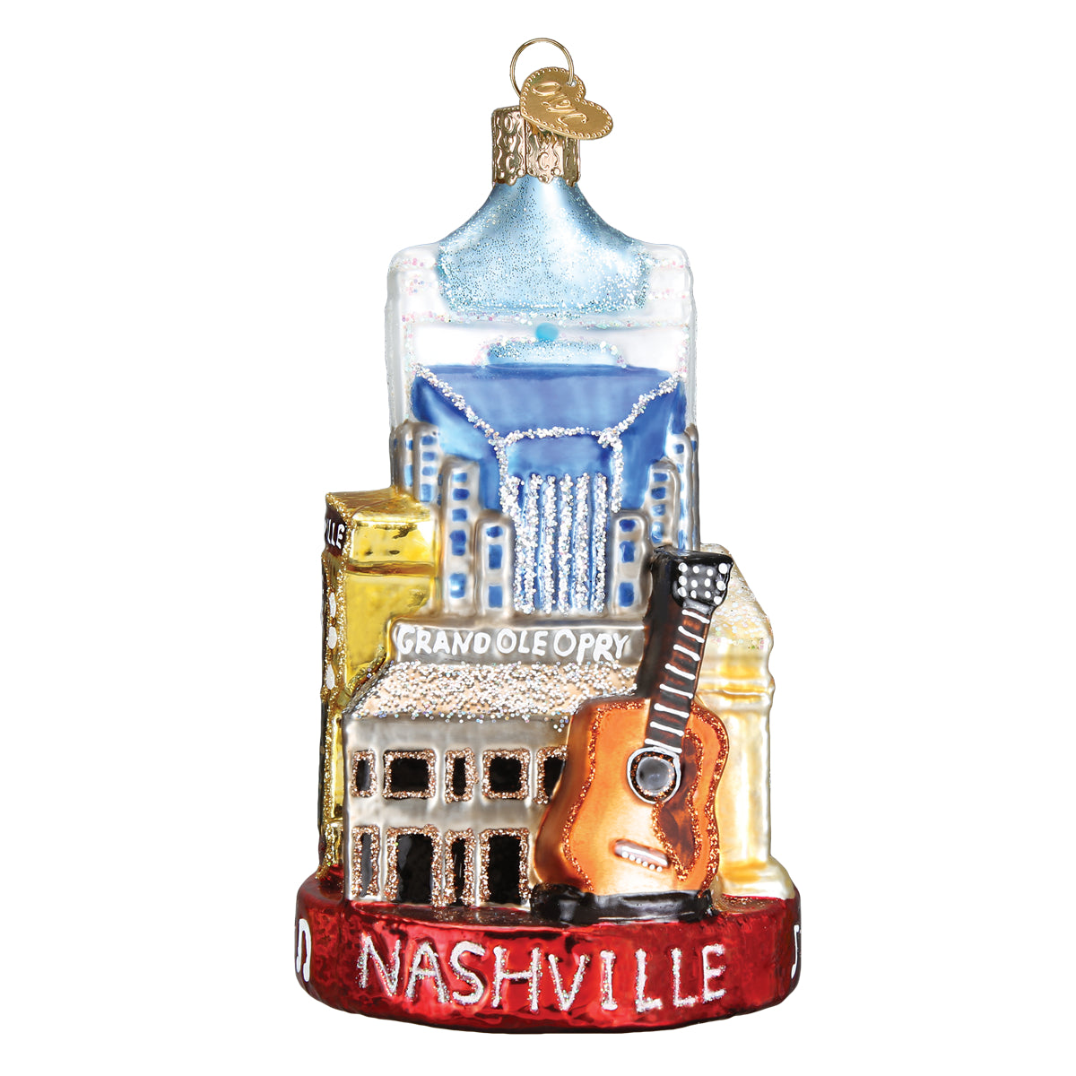 Old World Christmas Nashville Ornament - hand-blown glass Christmas tree ornament (view 3)