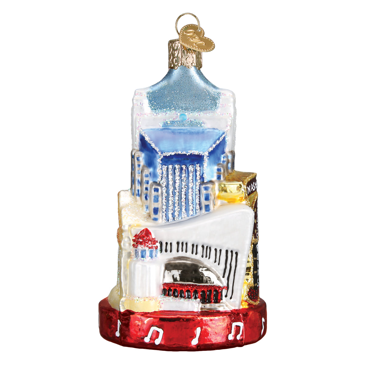 Old World Christmas Nashville Ornament - hand-blown glass Christmas tree ornament (view 4)