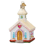 Old World Christmas Wedding Chapel Ornament - hand-blown glass Christmas tree ornament (view 3)