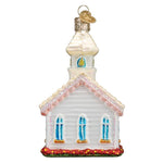 Old World Christmas Wedding Chapel Ornament - hand-blown glass Christmas tree ornament (view 4)