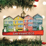 Old World Christmas San Francisco Painted Ladies Ornament - hand-blown glass Christmas tree ornament