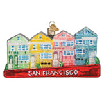 Old World Christmas San Francisco Painted Ladies Ornament - hand-blown glass Christmas tree ornament (view 3)