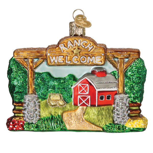 Old World Christmas Our Ranch Ornament - hand-blown glass Christmas tree ornament (view 3)