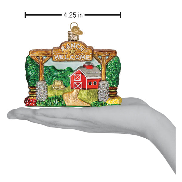 Old World Christmas Our Ranch Ornament - hand-blown glass Christmas tree ornament (view 6)