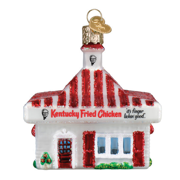 Old World Christmas KFC Restaurant Ornament - hand-blown glass Christmas tree ornament (view 3)