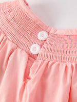 Rylee Faith Designs - Girls Horse Smocking Embroidered Coral Dress - alternate view 5
