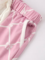 Rylee Faith Designs - Mommy & me Autumn Check Bow Girls Lapel Pajamas - alternate view 9