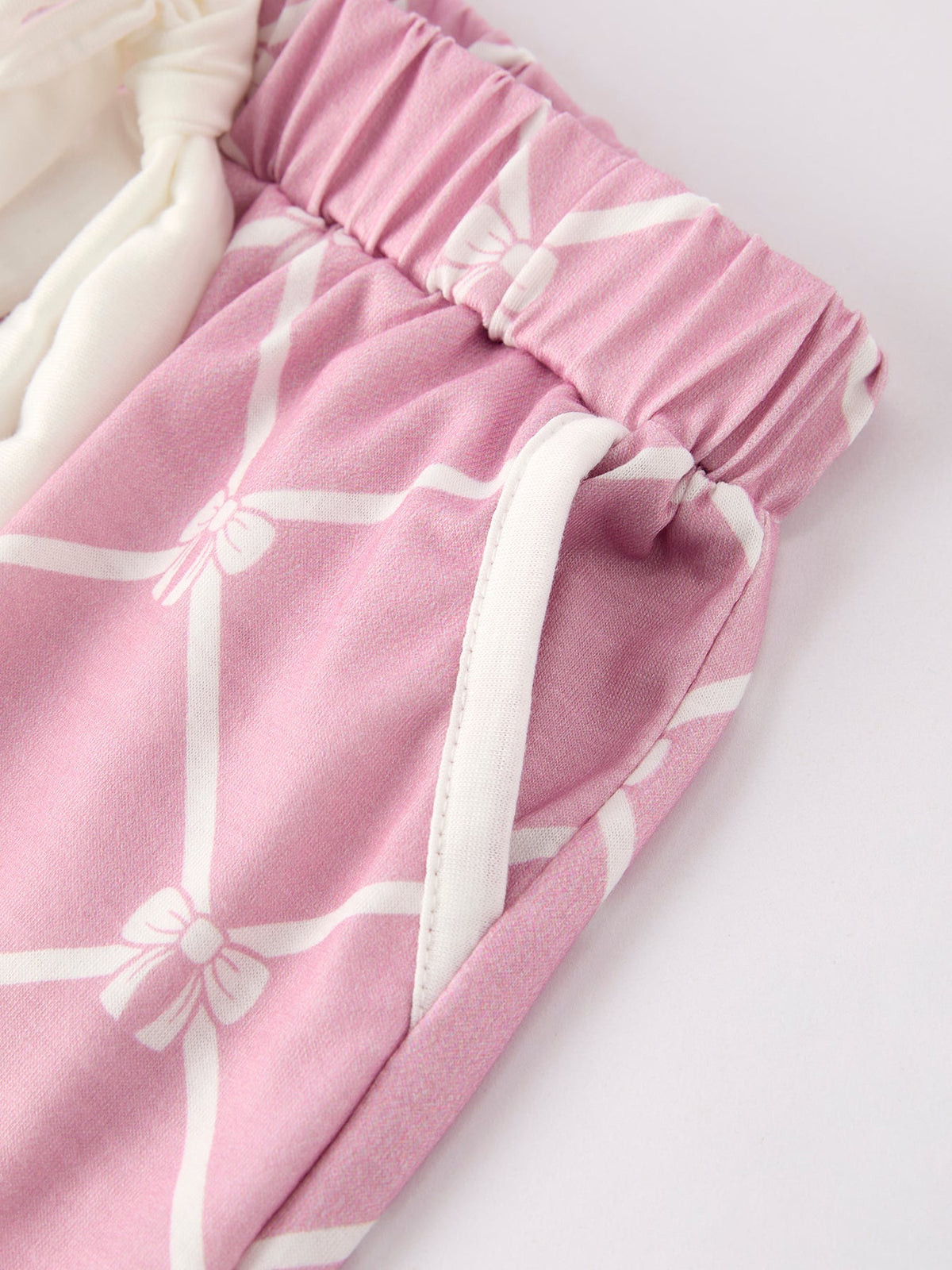 Rylee Faith Designs - Mommy & me Autumn Check Bow Girls Lapel Pajamas - alternate view 9