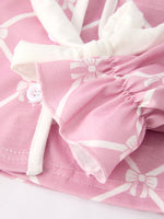 Rylee Faith Designs - Mommy & me Autumn Check Bow Girls Lapel Pajamas - alternate view 11