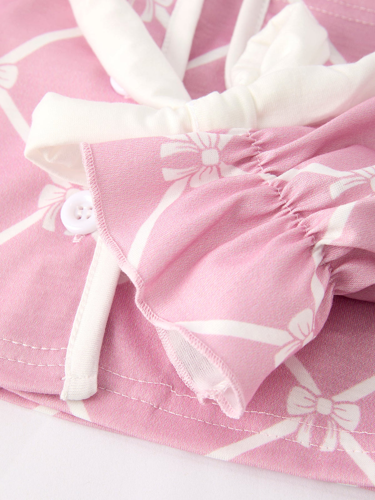 Rylee Faith Designs - Mommy & me Autumn Check Bow Girls Lapel Pajamas - alternate view 11