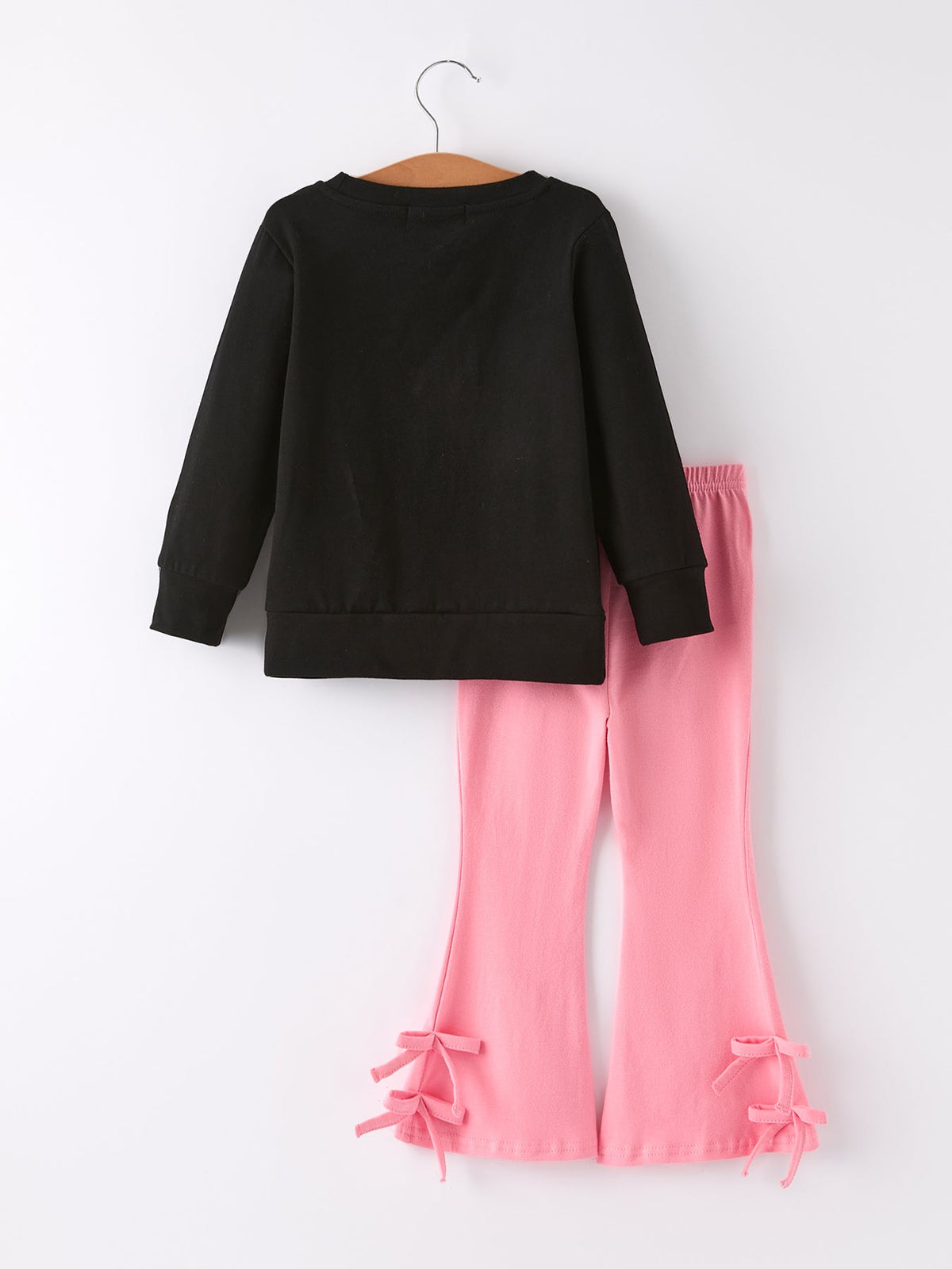 Rylee Faith Designs - Halloween Black Top + Pink Bell Bottoms - alternate view 8