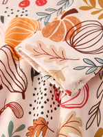 Rylee Faith Designs - Fall Thanksgiving Pumpkin Leaf Print Dress - alternate view 9