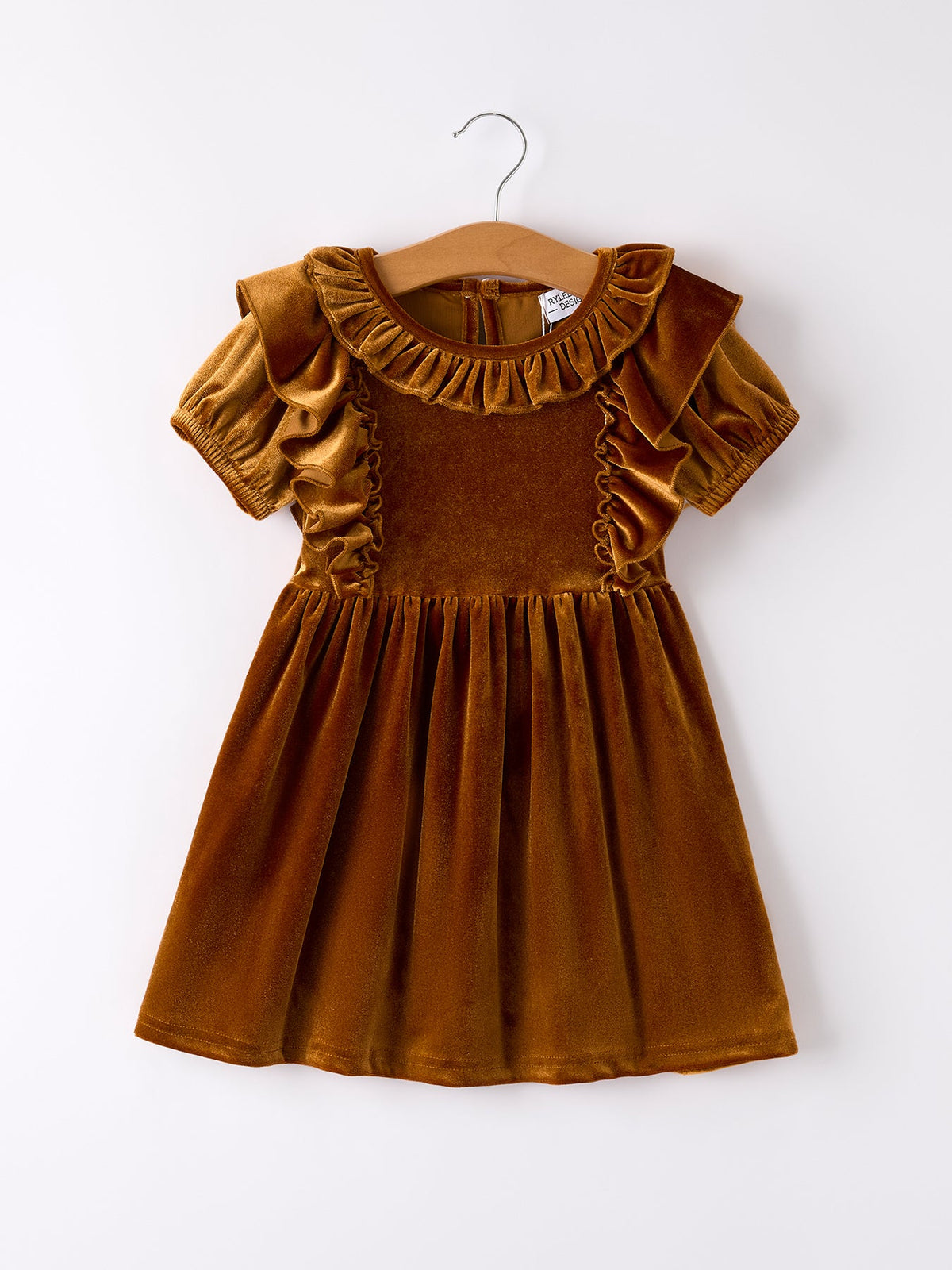 Rylee Faith Designs - Autumn Velvet Girls Dress-Multiple colors available