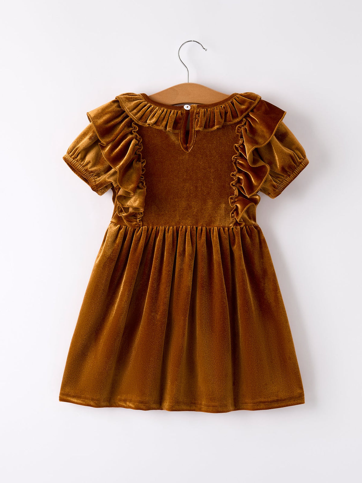 Rylee Faith Designs - Autumn Velvet Girls Dress-Multiple colors available - alternate view 4