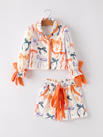 Rylee Faith Designs - Halloween Mommy and Me Bow Print Pajama Set - alternate view 11
