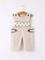 Rylee Faith Designs - Fall Halloween & Thanksgiving Pumpkin Smock Embroidered Boys Romper - alternate view 10