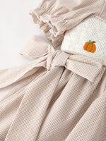 Rylee Faith Designs - Fall Thanksgiving Pumpkin Embroidery Smock Plaid Girls Dress - alternate view 14