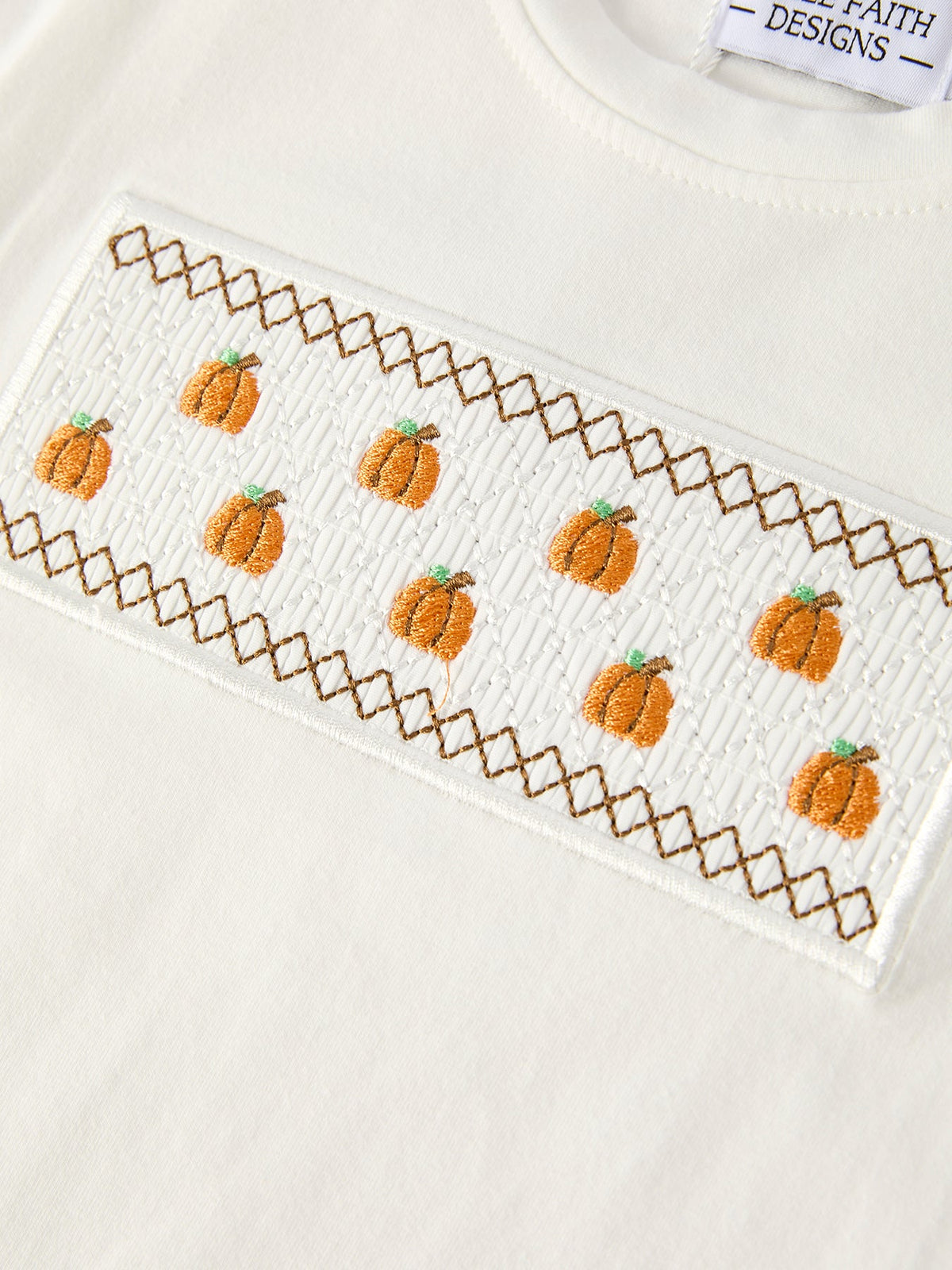 Rylee Faith Designs - Halloween & Thanksgiving Pumpkin Smock Embroidered Plaid Boys 'Set - alternate view 5