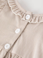 Rylee Faith Designs - Fall Halloween & Thanksgiving Pumpkin Embroidery Smock Plaid Baby Girl Romper - alternate view 10
