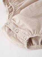 Rylee Faith Designs - Fall Halloween & Thanksgiving Pumpkin Embroidery Smock Plaid Baby Girl Romper - alternate view 11