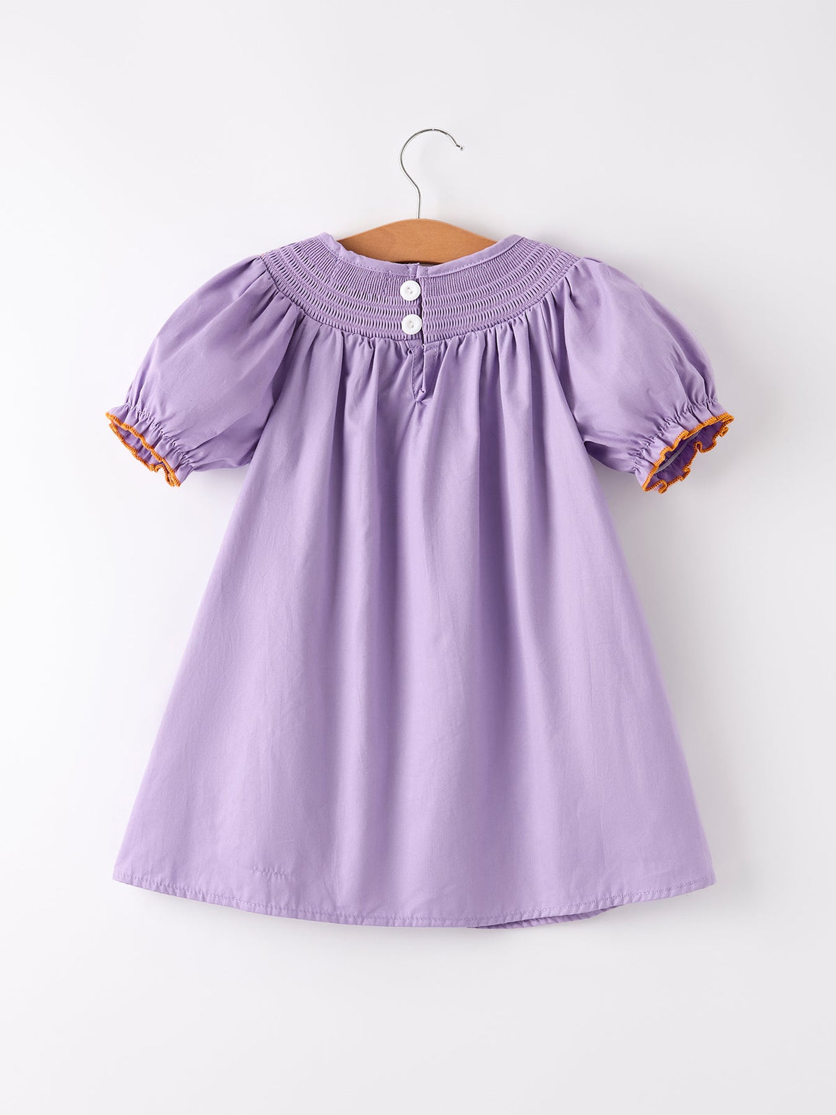 Rylee Faith Designs - Purple Halloween Smock Embroidery Baby Girl Dress - alternate view 2