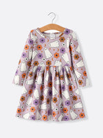 Rylee Faith Designs - 2 Piece Halloween Ghost Striped Girls Dress Set - alternate view 6