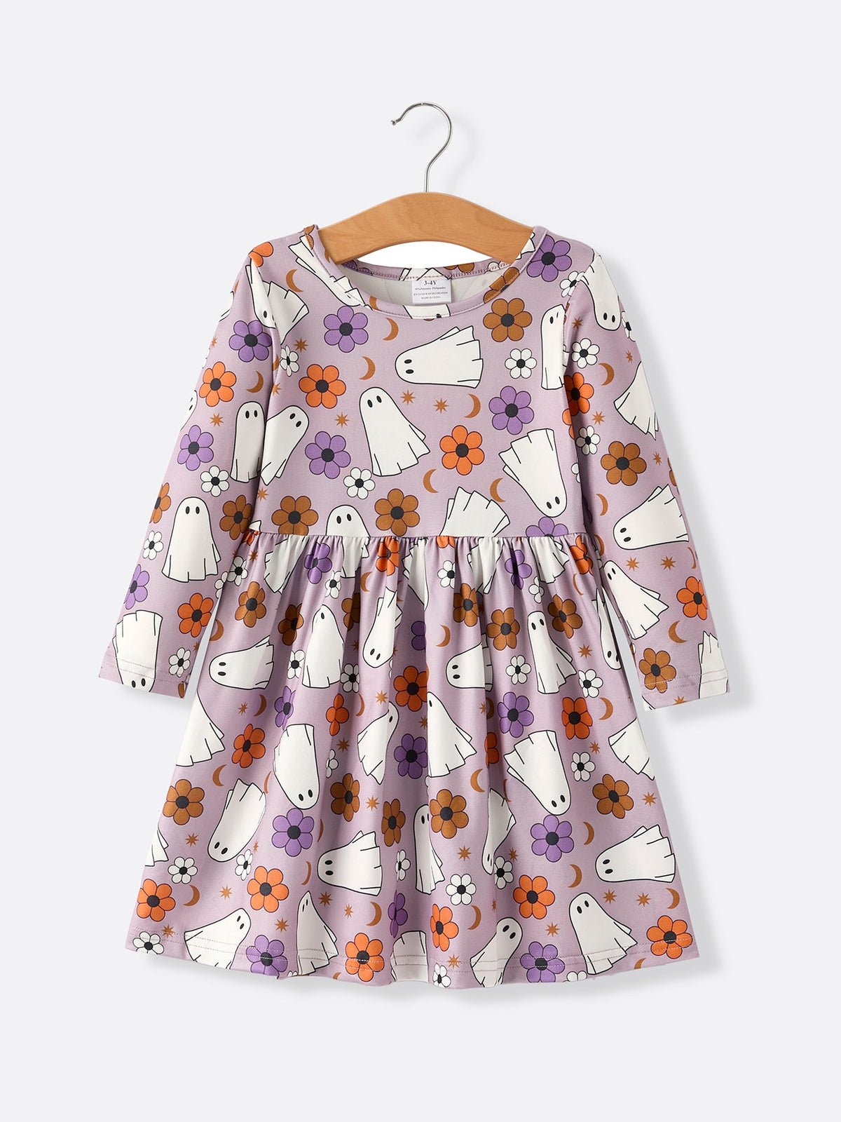 Rylee Faith Designs - 2 Piece Halloween Ghost Striped Girls Dress Set - alternate view 6