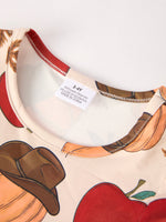 Rylee Faith Designs - 2 Piece Thanksgiving Pumpkin Stripe Print Girls Dress Set - alternate view 5