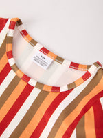 Rylee Faith Designs - 2 Piece Thanksgiving Pumpkin Stripe Print Girls Dress Set - alternate view 8