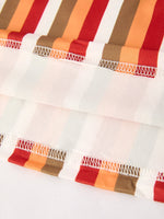 Rylee Faith Designs - 2 Piece Thanksgiving Pumpkin Stripe Print Girls Dress Set - alternate view 10