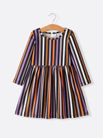 Rylee Faith Designs - 2 Piece Halloween Ghost Striped Girls Dress Set - alternate view 3