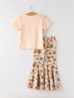 Rylee Faith Designs - Girls Letter Print Top + Floral Pattern Pants - alternate view 7