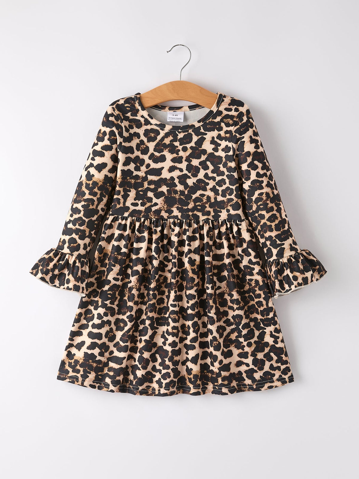 Rylee Faith Designs - Fall Pumpkin Leopard Print Autumn Girls Ruffle Two-Piece Dress - alternate view 4