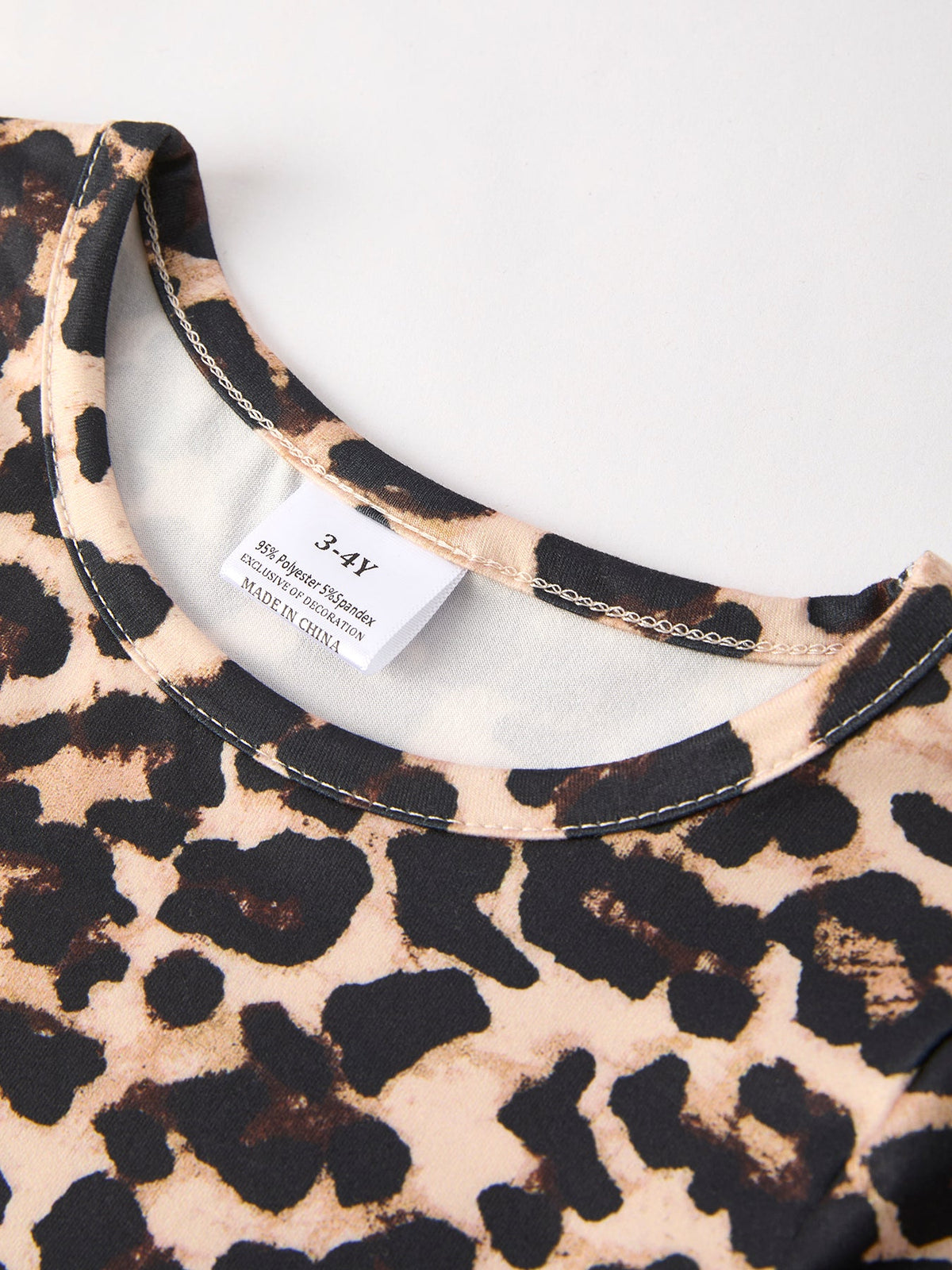 Rylee Faith Designs - Fall Pumpkin Leopard Print Autumn Girls Ruffle Two-Piece Dress - alternate view 5